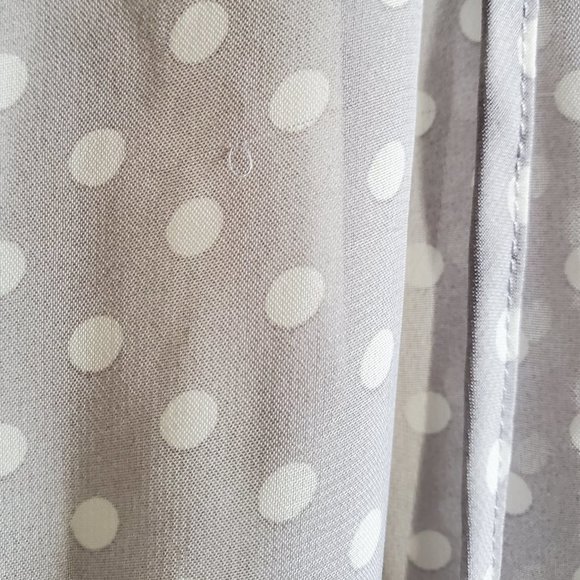 Pretty Daniel Rainn sheer grey and cream polka dot - Picture 3 of 11